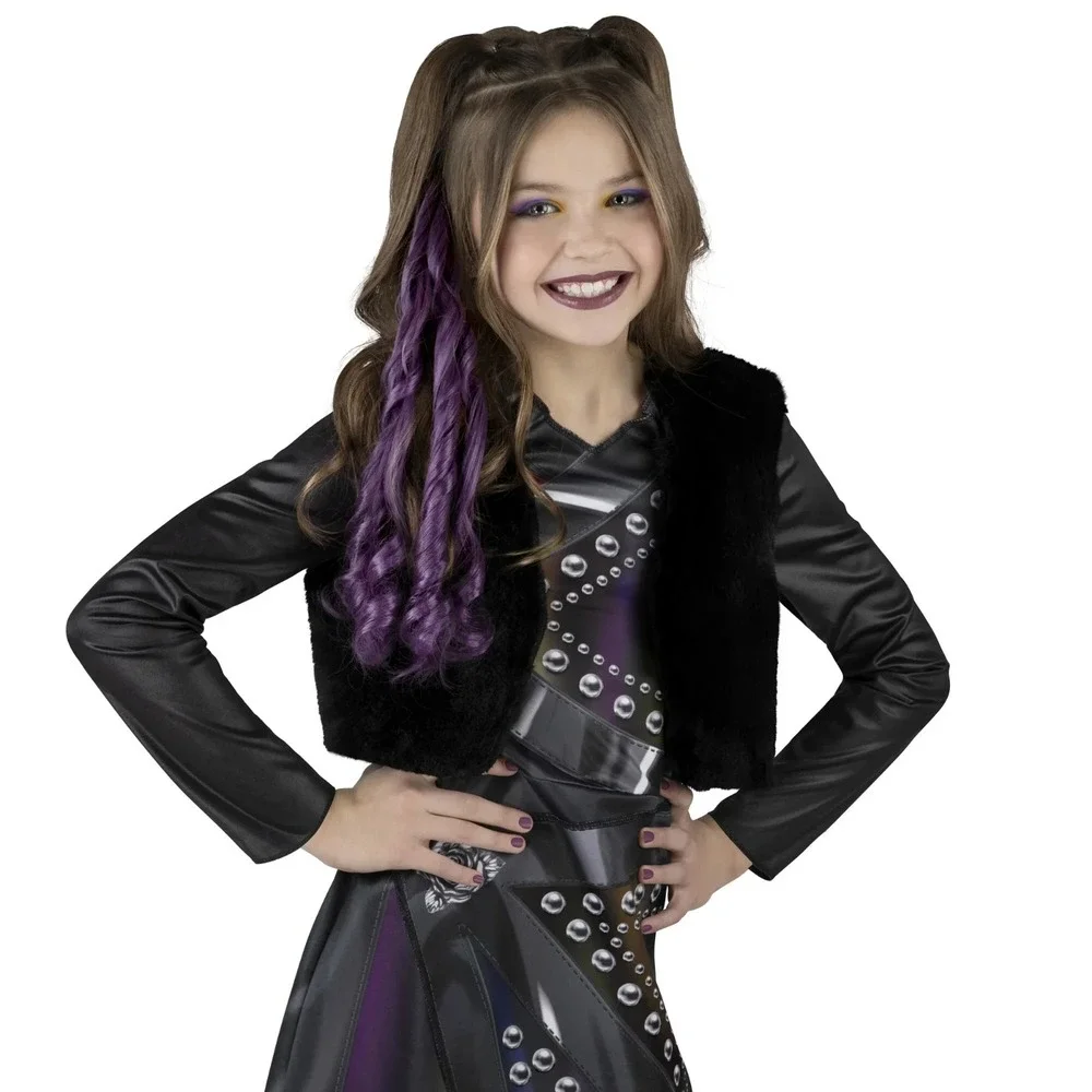 Girls Shadow High Naomi Storm Dress Costume & Clip In Hair Extension XS 4-5